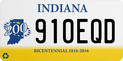 IN license plate 910EQD
