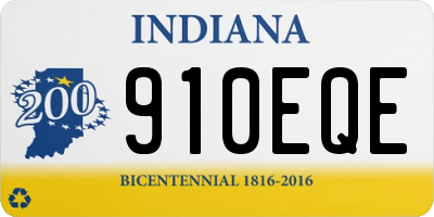 IN license plate 910EQE