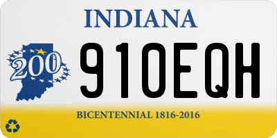 IN license plate 910EQH