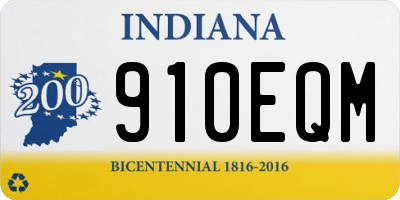 IN license plate 910EQM