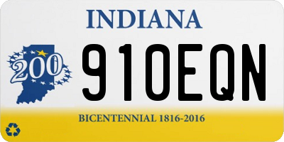 IN license plate 910EQN