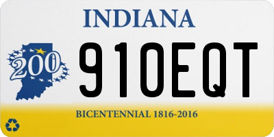 IN license plate 910EQT
