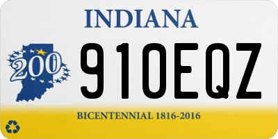 IN license plate 910EQZ