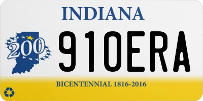 IN license plate 910ERA