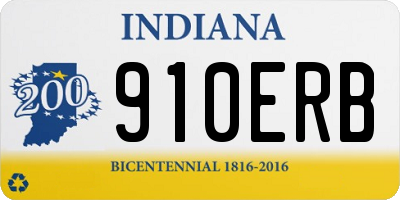 IN license plate 910ERB