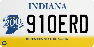 IN license plate 910ERD