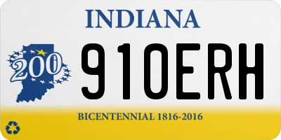IN license plate 910ERH