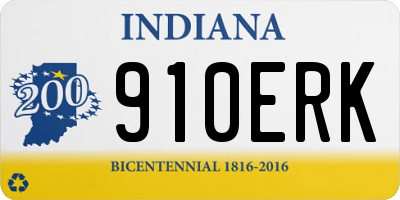 IN license plate 910ERK