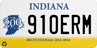 IN license plate 910ERM