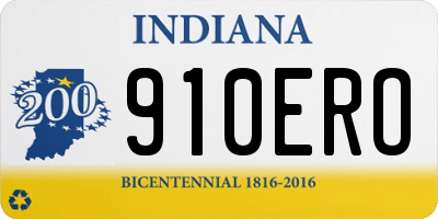 IN license plate 910ERO