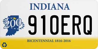 IN license plate 910ERQ
