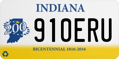IN license plate 910ERU