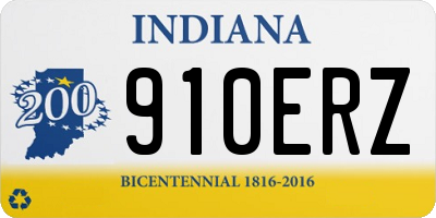 IN license plate 910ERZ