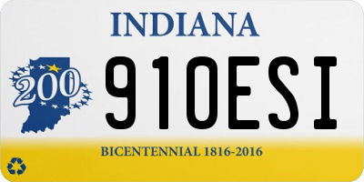 IN license plate 910ESI
