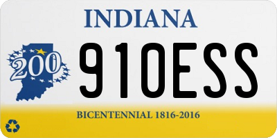 IN license plate 910ESS