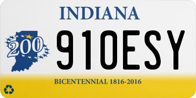 IN license plate 910ESY