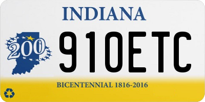 IN license plate 910ETC