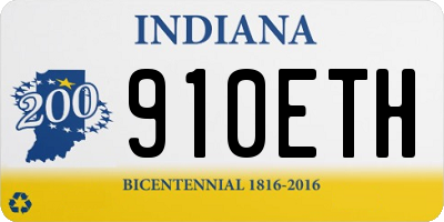 IN license plate 910ETH