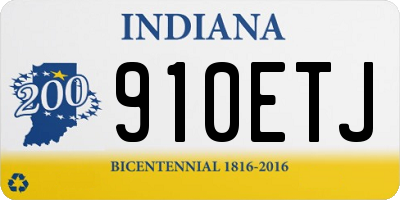 IN license plate 910ETJ