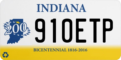 IN license plate 910ETP