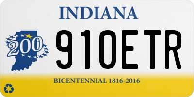 IN license plate 910ETR