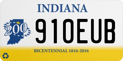 IN license plate 910EUB