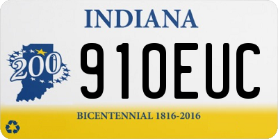 IN license plate 910EUC