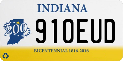 IN license plate 910EUD