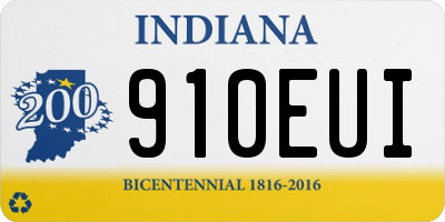 IN license plate 910EUI