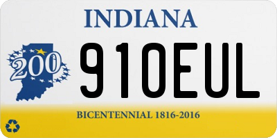 IN license plate 910EUL