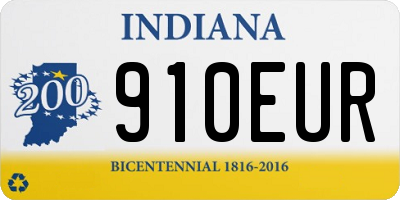 IN license plate 910EUR