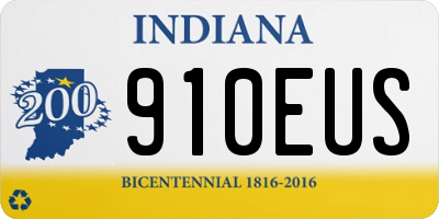 IN license plate 910EUS
