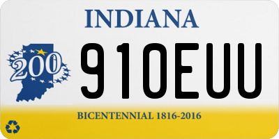 IN license plate 910EUU