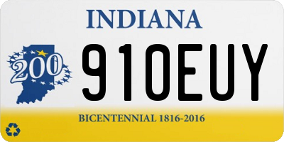 IN license plate 910EUY