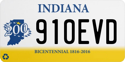 IN license plate 910EVD