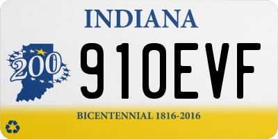 IN license plate 910EVF