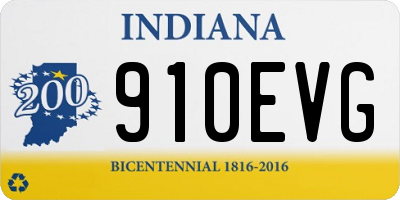 IN license plate 910EVG
