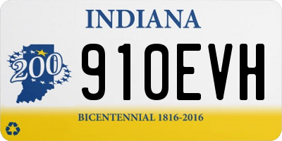 IN license plate 910EVH