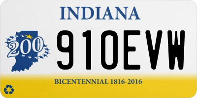 IN license plate 910EVW