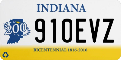 IN license plate 910EVZ