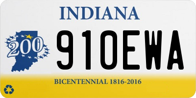 IN license plate 910EWA
