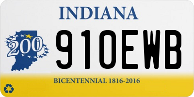 IN license plate 910EWB