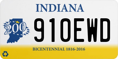 IN license plate 910EWD