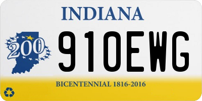 IN license plate 910EWG