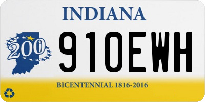 IN license plate 910EWH