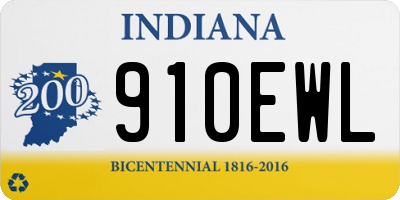 IN license plate 910EWL