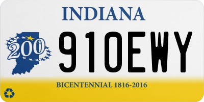 IN license plate 910EWY