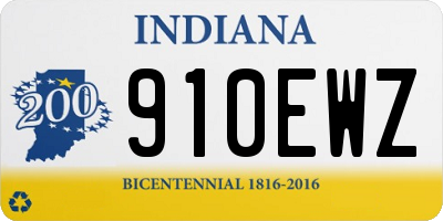IN license plate 910EWZ