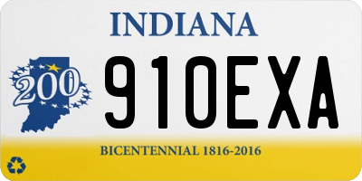 IN license plate 910EXA