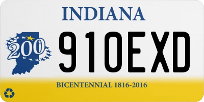 IN license plate 910EXD